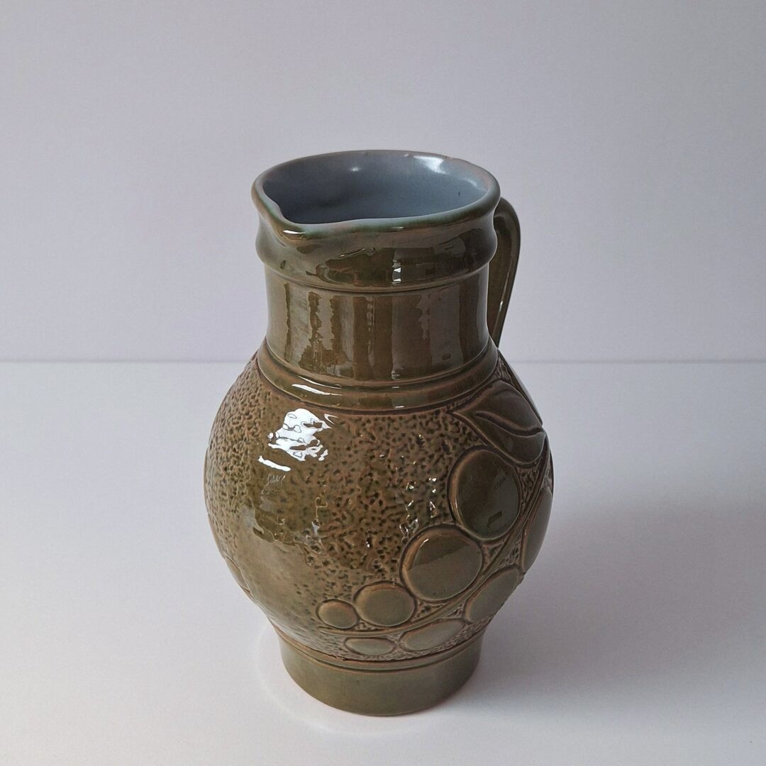 Dzbanek wazon West Germany oliwkowy vintage lata 70.