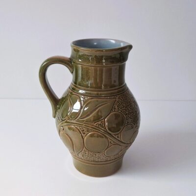 Dzbanek wazon West Germany oliwkowy vintage lata 70.