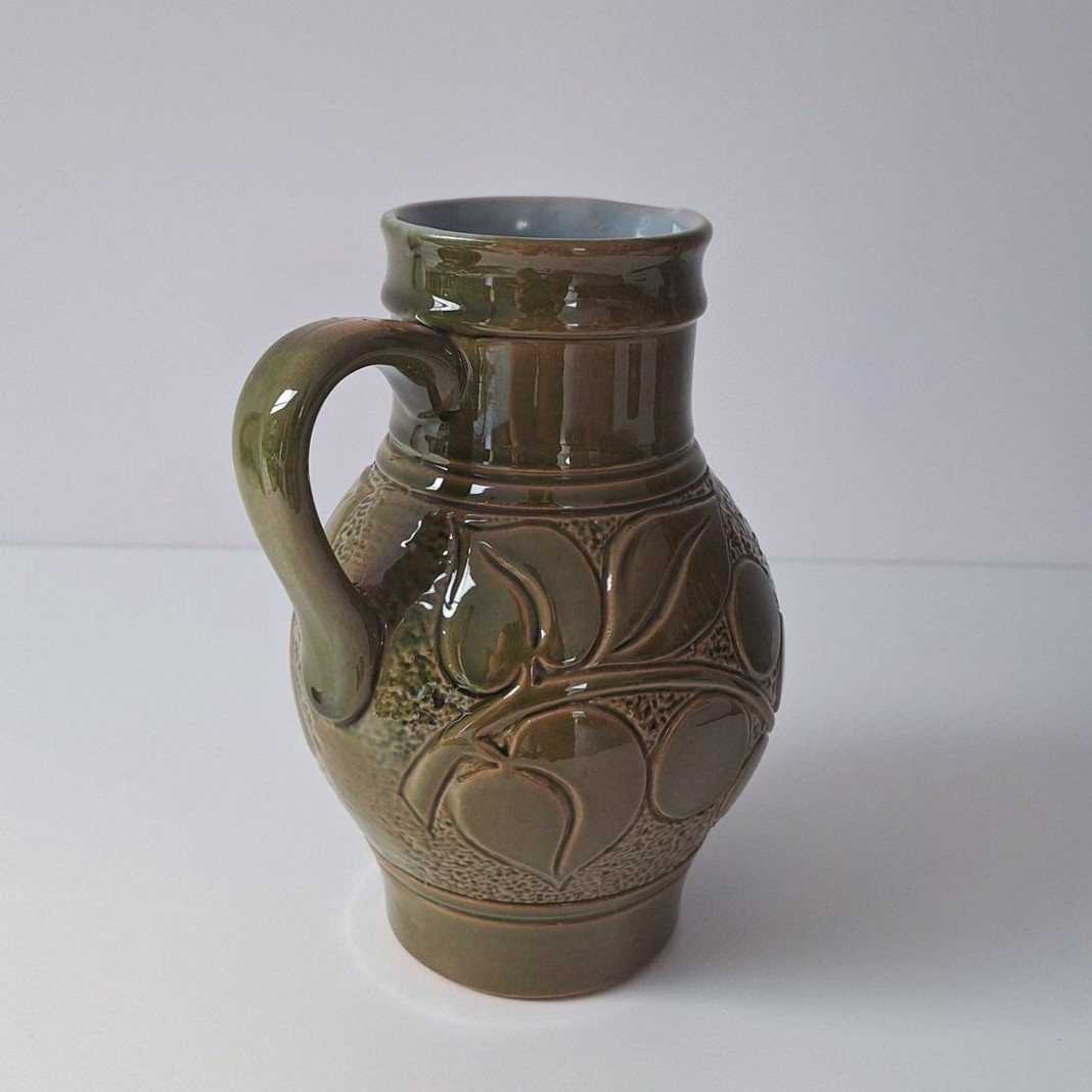 Dzbanek wazon West Germany oliwkowy vintage lata 70.