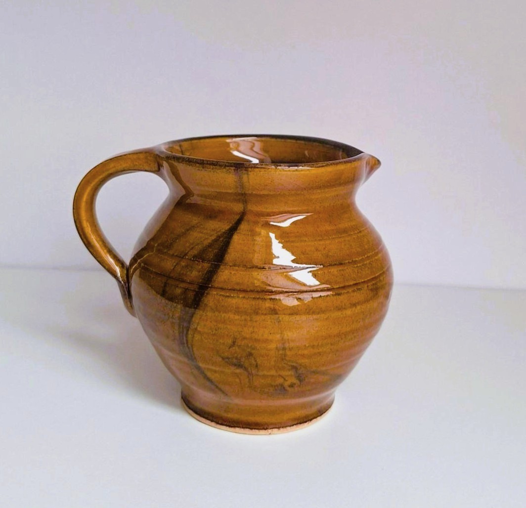 Dzbanuszek Ceramiczny Miodowy Brąz - Handmade