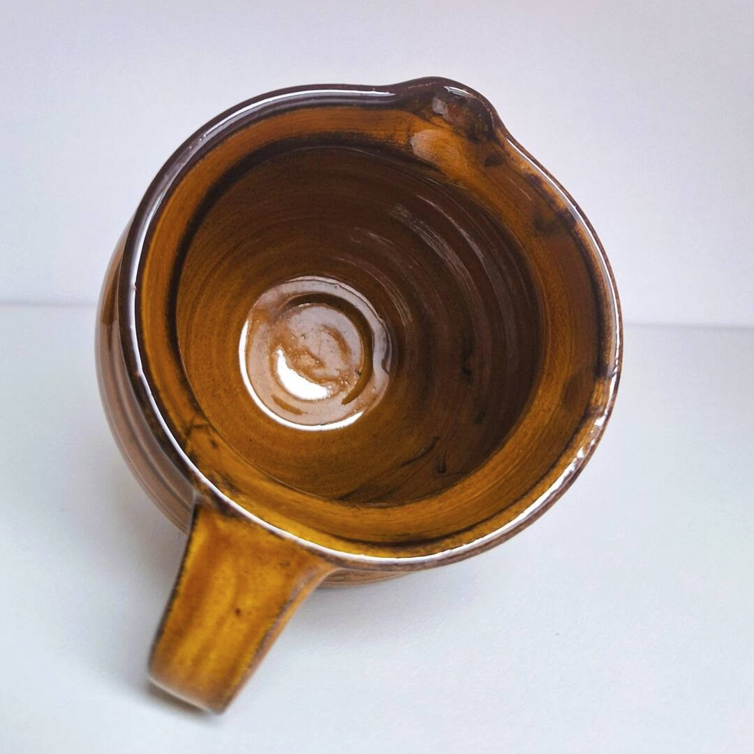 Dzbanuszek Ceramiczny Miodowy Brąz - Handmade