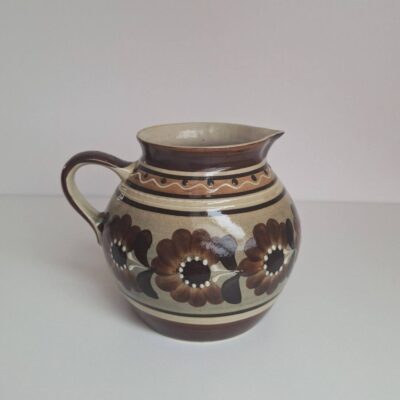 Ceramiczny Dzbanek Vintage – Ręcznie Malowany Folk