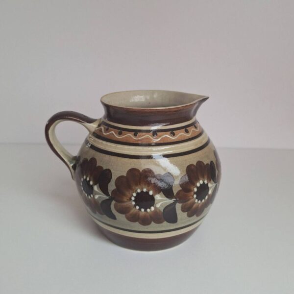 Ceramiczny Dzbanek Vintage – Ręcznie Malowany Folk