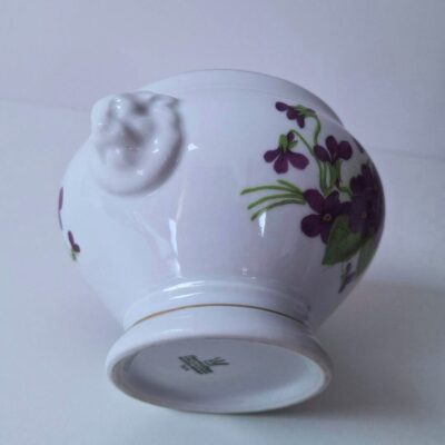 Porcelanowa osłonka z fiołkami Bareuther Waldsassen