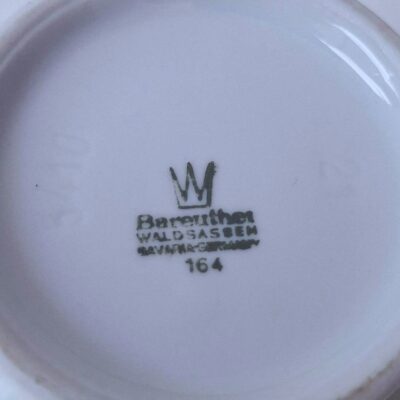 Porcelanowa osłonka z fiołkami Bareuther Waldsassen