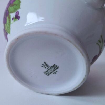 Porcelanowa osłonka z fiołkami Bareuther Waldsassen