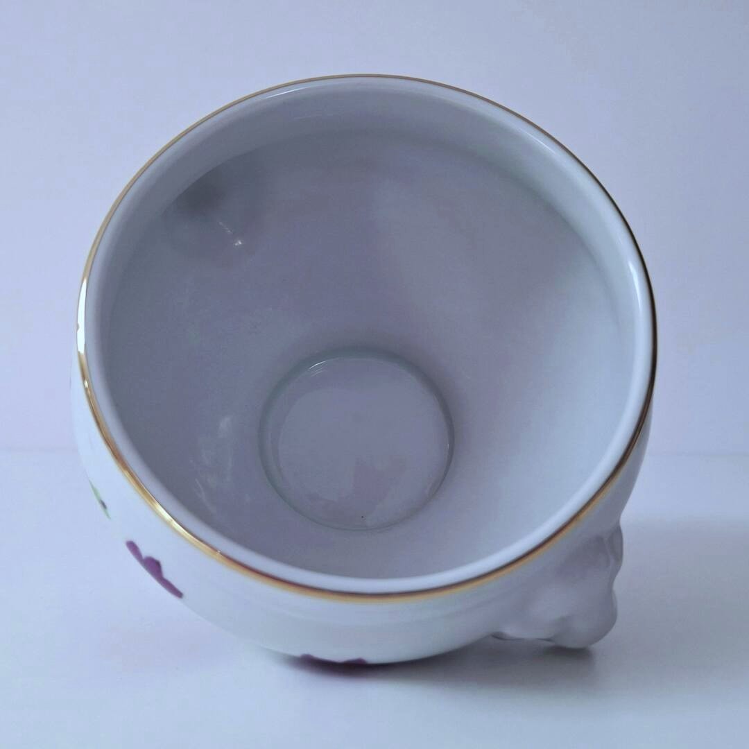 Porcelanowa osłonka z fiołkami Bareuther Waldsassen