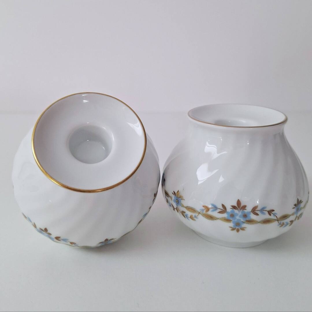 Para porcelanowych świeczników AK Kaiser „Irene” – lata 70.