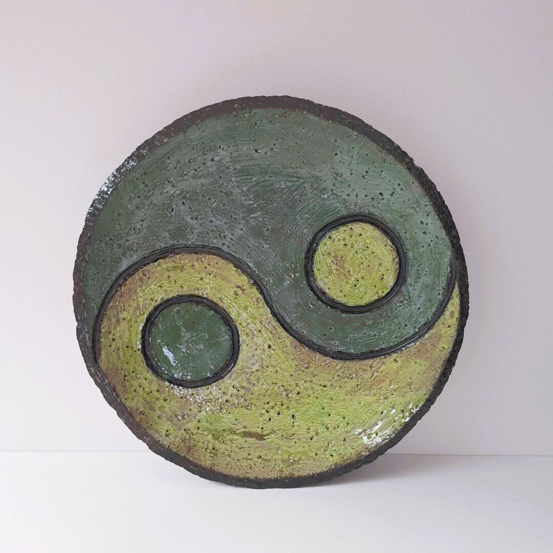 Ceramiczna Patera Dekoracyjna Yin Yang - Handmade