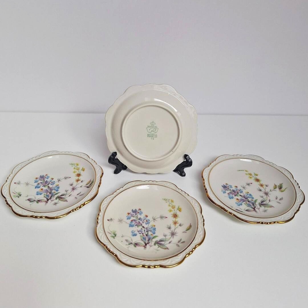 Komplet 4 mini talerzyków Wunsiedel R Bavaria - porcelana vintage