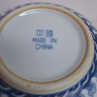 Zestaw 2 chińskich miseczek porcelanowych - motyw smoka