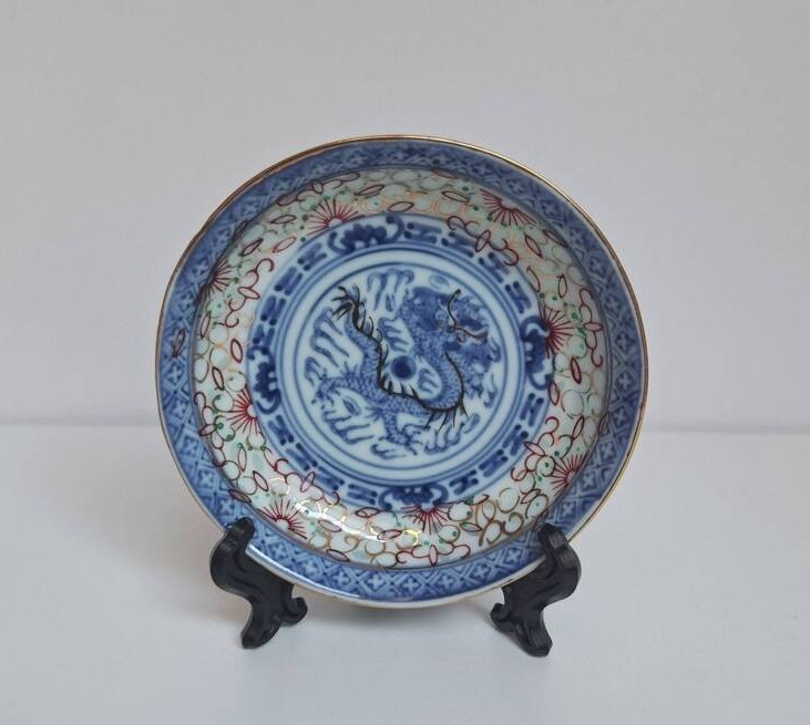 Zestaw 4 mini talerzyków / spodków – Chińska porcelana ryżowa