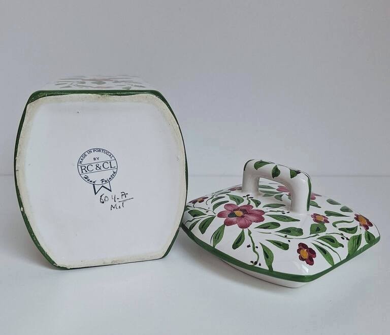 Pojemnik Ceramiczny RC & CL Portugal – Hand Painted (Vintage)
