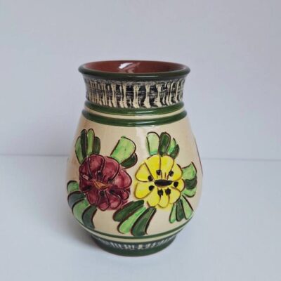 Wazon Ceramiczny Steuler – Vintage Lata 70. – Ręcznie Malowany