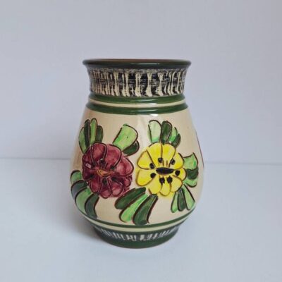 Wazon Ceramiczny Steuler – Vintage Lata 70. – Ręcznie Malowany