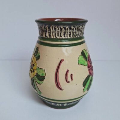 Wazon Ceramiczny Steuler – Vintage Lata 70. – Ręcznie Malowany