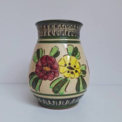 Wazon Ceramiczny Steuler – Vintage Lata 70. – Ręcznie Malowany