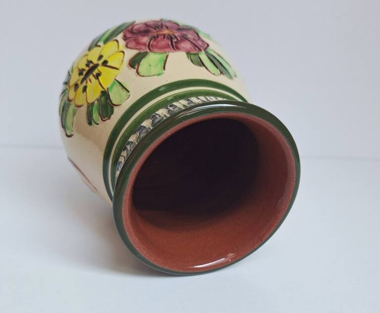 Wazon Ceramiczny Steuler – Vintage Lata 70. – Ręcznie Malowany