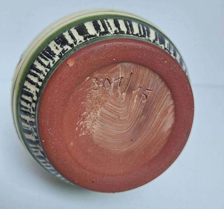 Wazon Ceramiczny Steuler – Vintage Lata 70. – Ręcznie Malowany