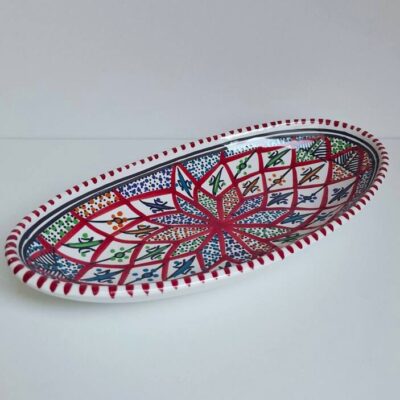 Ceramiczny Półmisek Owalny 100% Rękodzieło – Nabeul, Tunezja