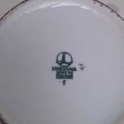 Porcelanowy Dzbanek LUBIANA Retro – Czerwone Róże i Złoto