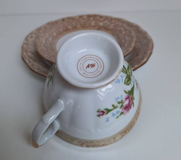 PRL Trio Śniadaniowe – Zakład Zdobienia Porcelany AW Wałbrzych