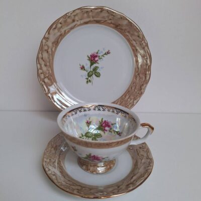 PRL Trio Śniadaniowe – Zakład Zdobienia Porcelany AW Wałbrzych