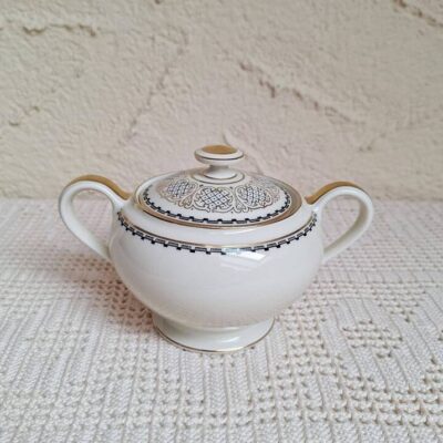 Cukiernica Thomas Rosenthal lata 50. Vintage Ecru Złoto