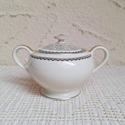 Cukiernica Thomas Rosenthal lata 50. Vintage Ecru Złoto