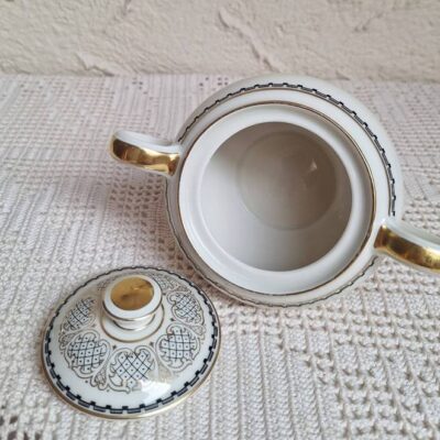 Cukiernica Thomas Rosenthal lata 50. Vintage Ecru Złoto