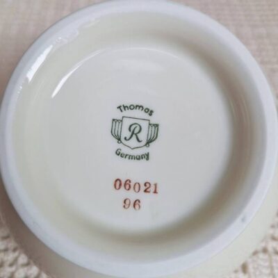 Cukiernica Thomas Rosenthal lata 50. Vintage Ecru Złoto