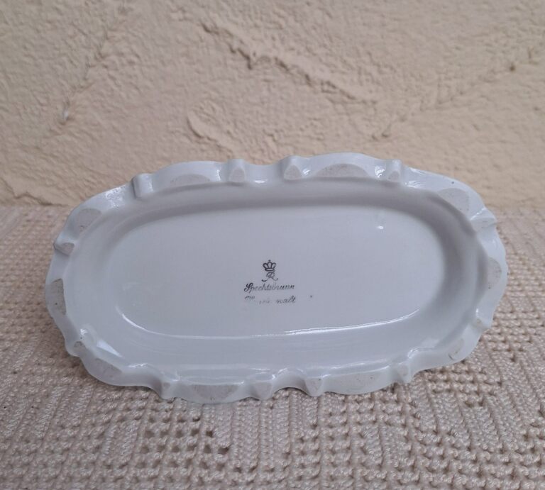 Kultowy Świecznik Dwuramienny Spechtsbrunn Porcelana Lata 60