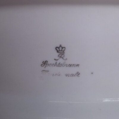 Kultowy Świecznik Dwuramienny Spechtsbrunn Porcelana Lata 60
