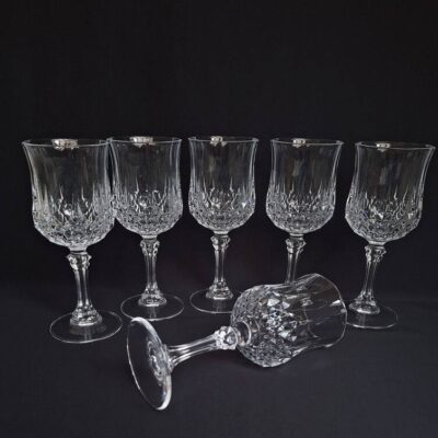 Kryształowe Kieliszki do Wina Cristal d'Arques Longchamp Francja