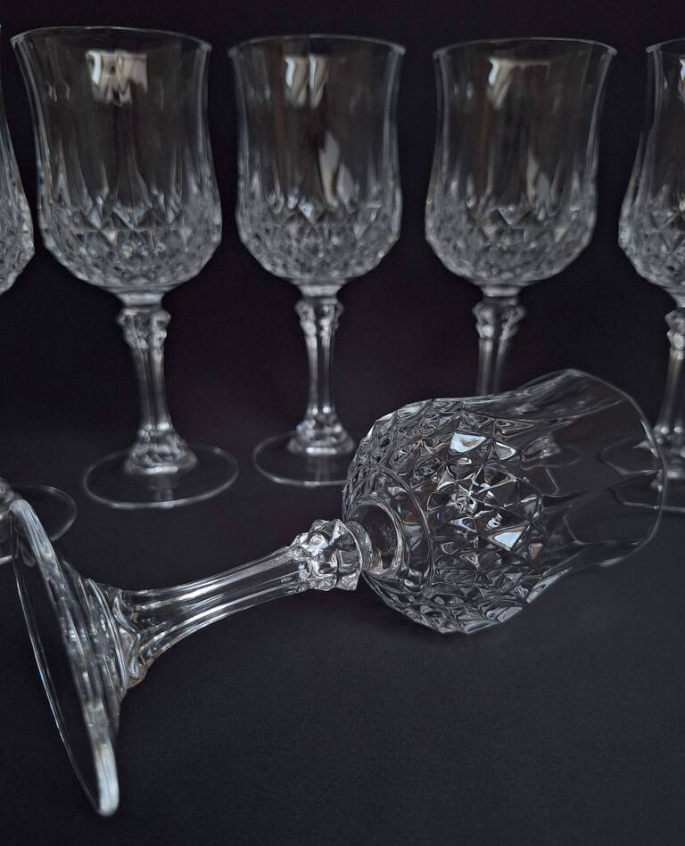 Kryształowe Kieliszki do Wina Cristal d'Arques Longchamp Francja