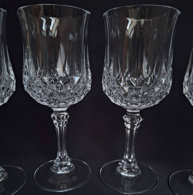Kryształowe Kieliszki do Wina Cristal d'Arques Longchamp Francja