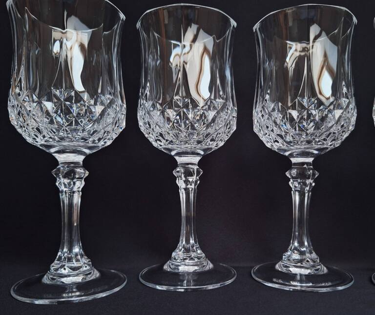Kryształowe Kieliszki do Wina Cristal d'Arques Longchamp Francja