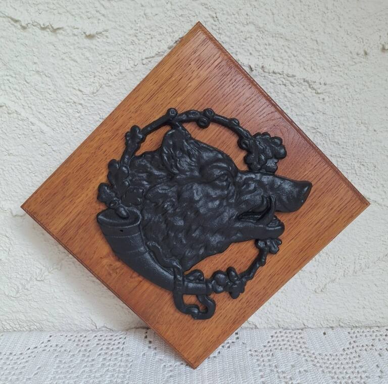 Plakieta Myśliwska Głowa Dzika – Unikat Vintage 1990 r.