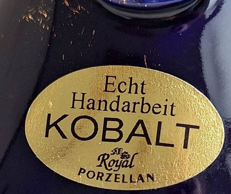 Wazon dzbanek Royal Porzellan Bavaria KPM Kobalt Złoto